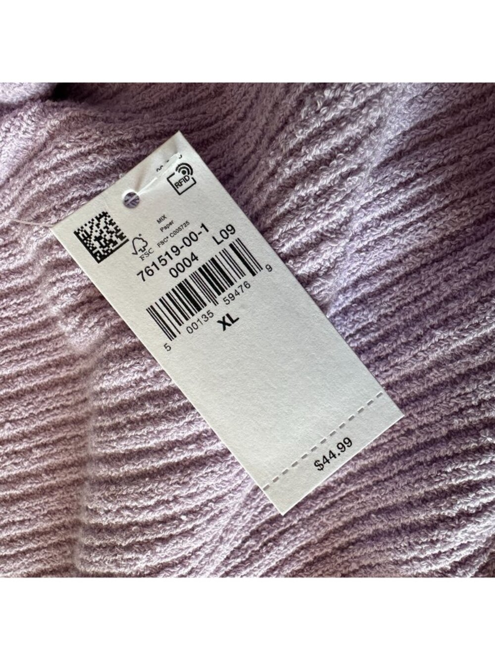 NEW Old Navy Womens XL Sweater Textured Knit Purple Button Cardigan V-Neck - Picture 7 of 9